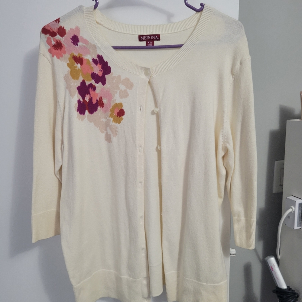 3/4 inch sleeve cardigan XXL